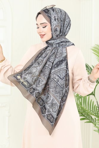 moda selvim شال بيج غامق 204MDI1081 - Thumbnail