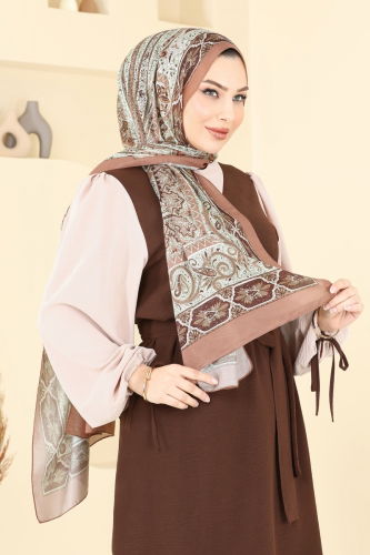 moda selvim Scarf 204MDI1081 Light Brown - Thumbnail