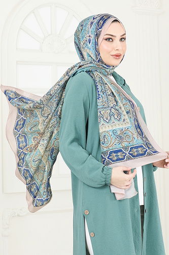 moda selvim شال بيج 204MDI1081 - Thumbnail