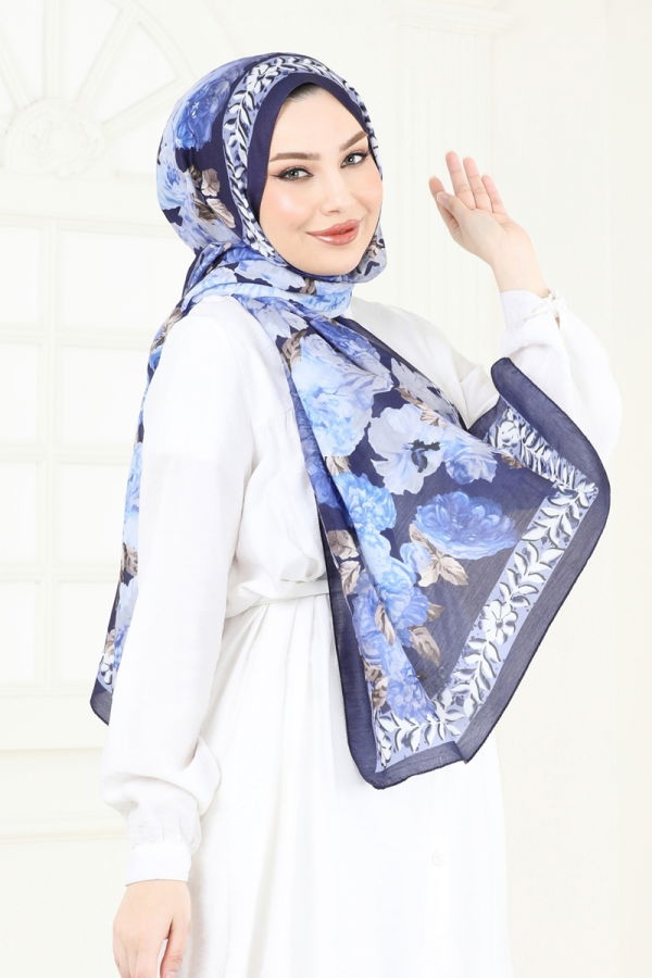 Modaselvim شالات شال كحلي غامق 205MDI1081