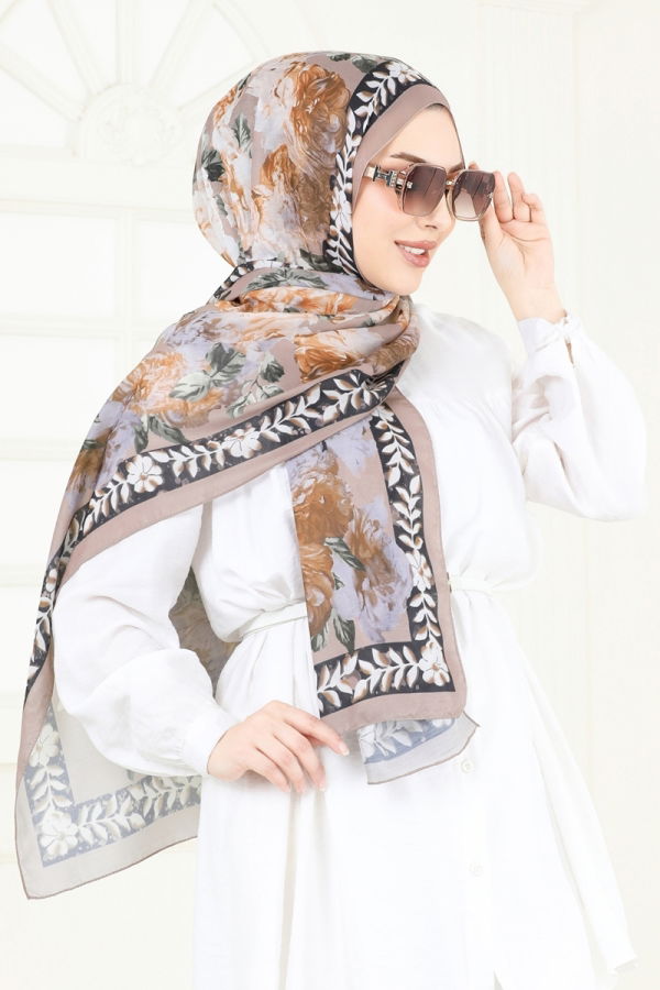 Modaselvim شالات شال بيج غامق 205MDI1081