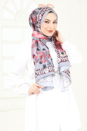 moda selvim Scarf 205MDI1081 Gray - Thumbnail