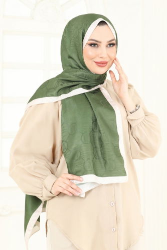 moda selvim Scarf 206MDI1081 Khaki - Thumbnail