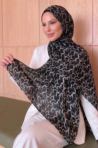 moda selvim Scarf 207AFV475 Black - Thumbnail