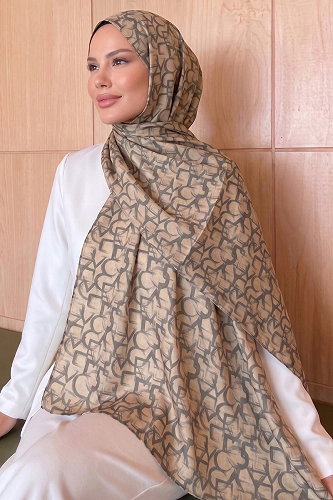 moda selvim شال كريمي 207AFV475 - Thumbnail