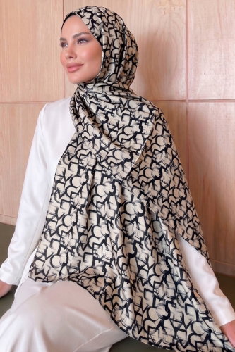 A.F.V. - Scarf 207AFV475 Ecru & Black