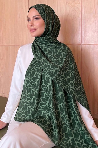 moda selvim Scarf 207AFV475 Khaki - Thumbnail