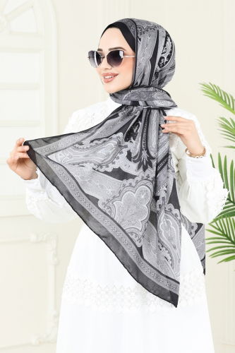 moda selvim Scarf 207MDI1081 Black - Thumbnail