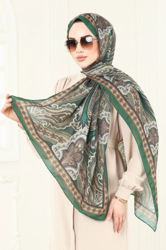 moda selvim Scarf 207MDI1081 Emerald - Thumbnail