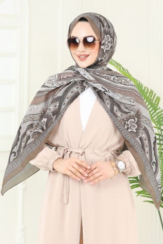 moda selvim Scarf 207MDI1081 Light Brown - Thumbnail