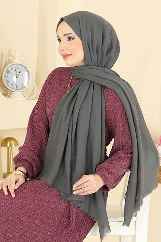 moda selvim Scarf 208MDI1081 Anthracite - Thumbnail