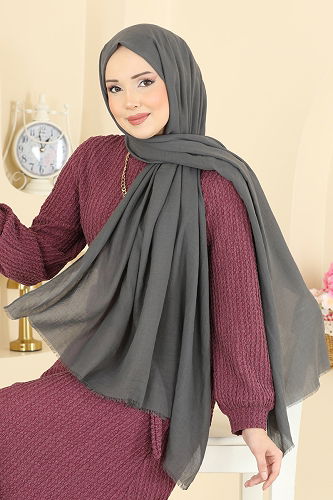 moda selvim Scarf 208MDI1081 Anthracite - Thumbnail