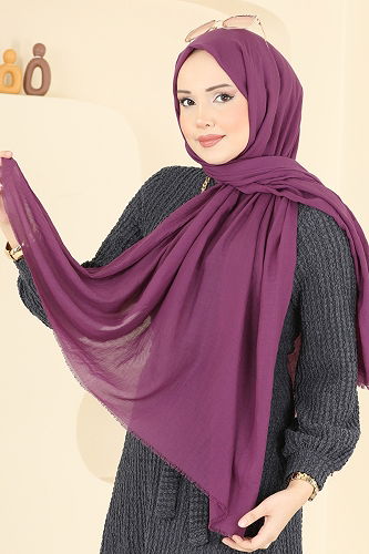 moda selvim Scarf 208MDI1081 Damson - Thumbnail