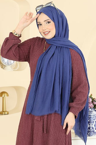 moda selvim Scarf 208MDI1081 Indigo - Thumbnail