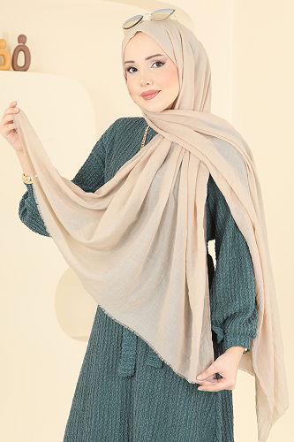moda selvim Scarf 208MDI1081 Stone - Thumbnail