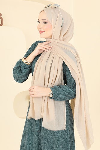 moda selvim Scarf 208MDI1081 Stone - Thumbnail