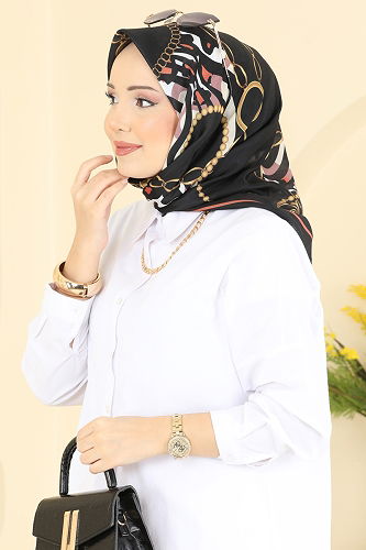 moda selvim Scarf 209MDI1081 Black - Thumbnail