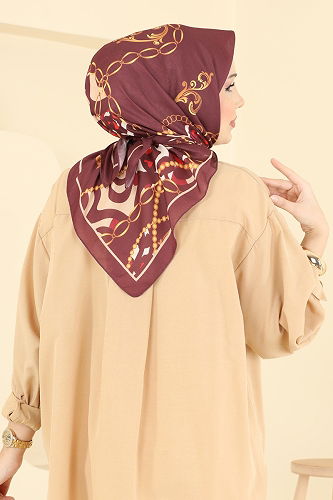 moda selvim إشارب خمري 209MDI1081 - Thumbnail