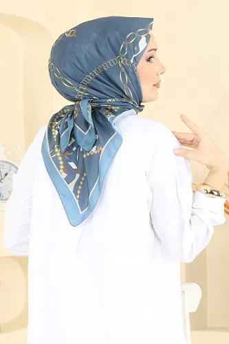 moda selvim Scarf 209MDI1081 Indigo - Thumbnail