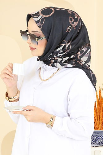 moda selvim Scarf 209MDI1081 Navy Blue - Thumbnail