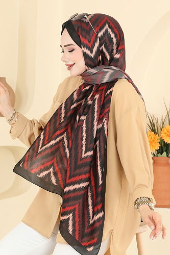 moda selvim Scarf 210MDI1081 Burgundy - Thumbnail