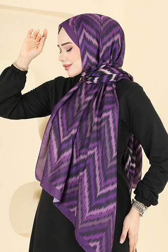 moda selvim Scarf 210MDI1081 Damson - Thumbnail