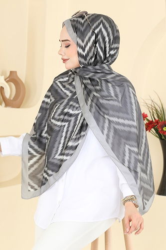 moda selvim Scarf 210MDI1081 Gray - Thumbnail