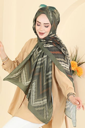 moda selvim Scarf 210MDI1081 Khaki - Thumbnail