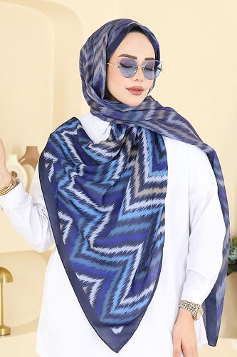 moda selvim شال كحلي 210MDI1081 - Thumbnail