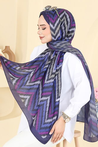 moda selvim شال أرجواني 210MDI1081 - Thumbnail