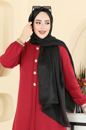 moda selvim Scarf 211MDI1081 Black - Thumbnail