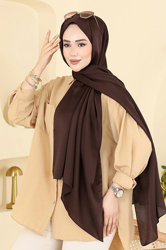 moda selvim Scarf 211MDI1081 Brown - Thumbnail