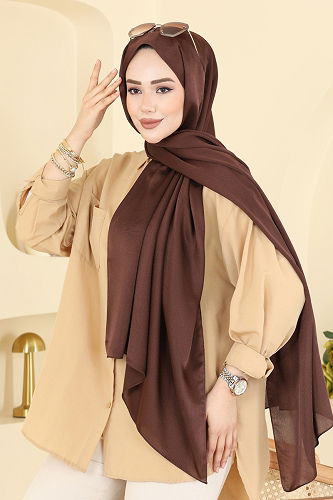 moda selvim شال بني 211MDI1081 - Thumbnail