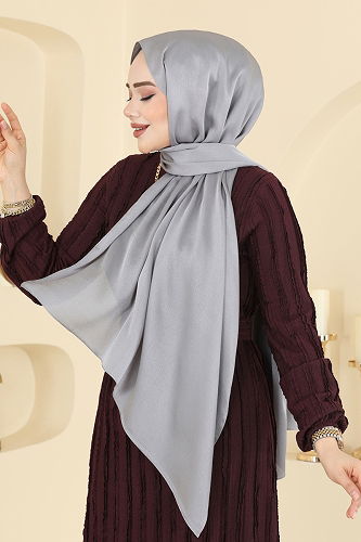 moda selvim Scarf 211MDI1081 Gray - Thumbnail