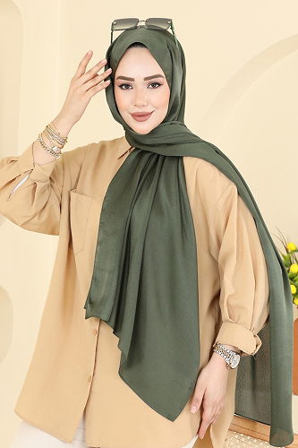 moda selvim Scarf 211MDI1081 Khaki - Thumbnail
