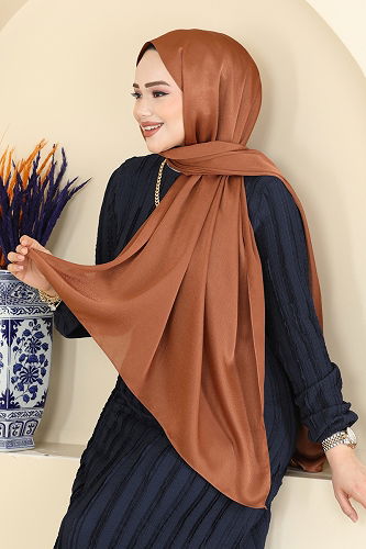 moda selvim شال بني فاتح 211MDI1081 - Thumbnail