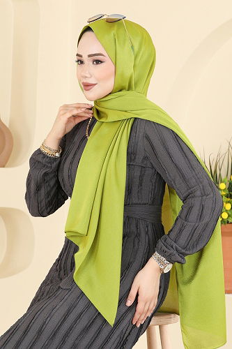 moda selvim Scarf 211MDI1081 Oil Green - Thumbnail