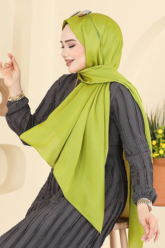 moda selvim شال أخضر 211MDI1081 - Thumbnail