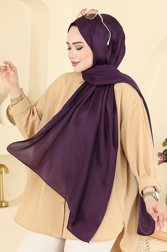 moda selvim Scarf 211MDI1081 Purple - Thumbnail