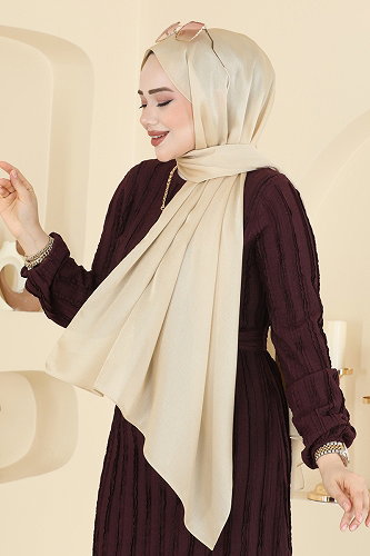moda selvim شال بيج 211MDI1081 - Thumbnail