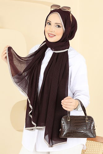 moda selvim Scarf 212MDI1081 Brown - Thumbnail