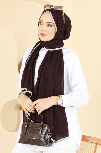 moda selvim Scarf 212MDI1081 Brown - Thumbnail