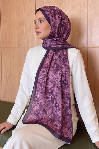 moda selvim Scarf 213MDI1081 Damson - Thumbnail