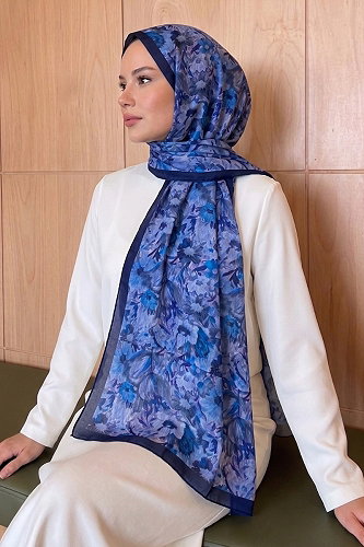 moda selvim شال كحلي 213MDI1081 - Thumbnail