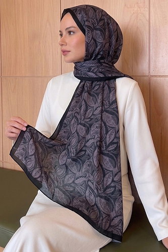 moda selvim Scarf 214MDI1081 Black - Thumbnail