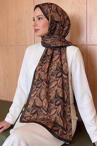moda selvim شال بني 214MDI1081 - Thumbnail