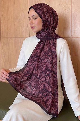 moda selvim Scarf 214MDI1081 Damson - Thumbnail