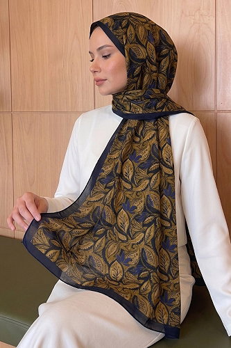 moda selvim Scarf 214MDI1081 Navy Blue - Thumbnail