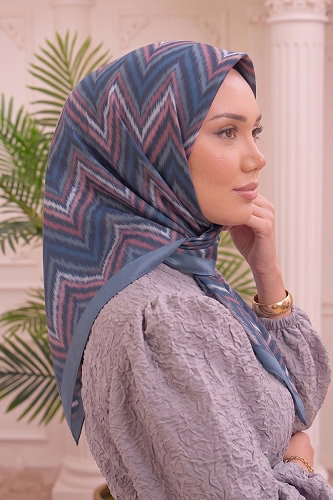 moda selvim Scarf 215MDI1081 Indigo - Thumbnail