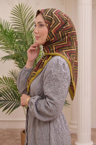 moda selvim إشارب أخضر 215MDI1081 - Thumbnail